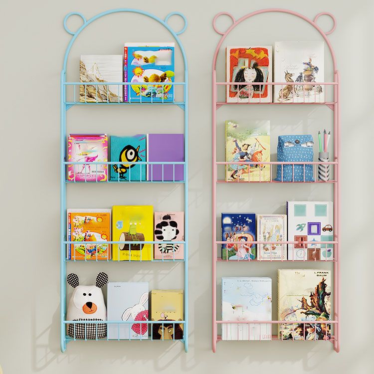 Scandinavian Wall Mounted Bookshelf Iron Vertical Bookcase for Home Clearhalo 'Bookcases' 'furn' 'furn_bookcases' 'Furniture' 'furniture_bookcases' 'Office Furniture' 1200x1200_e68671f6-3ec6-4025-bfbf-14133b157726