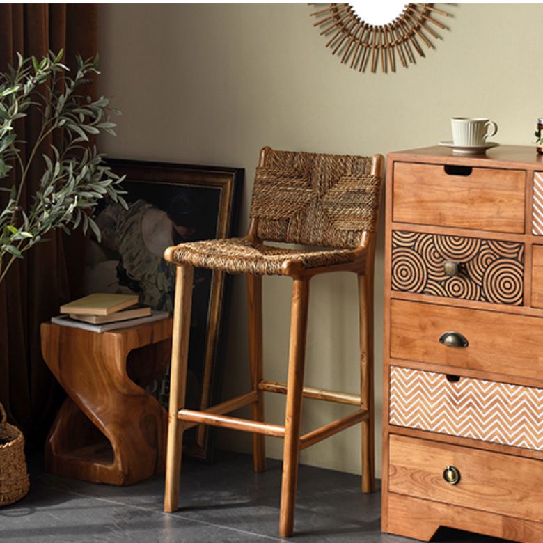 Solid Wood Counter Bar Stool Armless Counter Height Stools with Footrest Clearhalo 'Bar Furniture' 'Bar Stools' 'bar_stools' 'furn' 'furn_bar_stools' 'Furniture' 'Kitchen & Dining Furniture' 1200x1200_e6877fc7-4247-4f18-8a00-a47503d1dd23