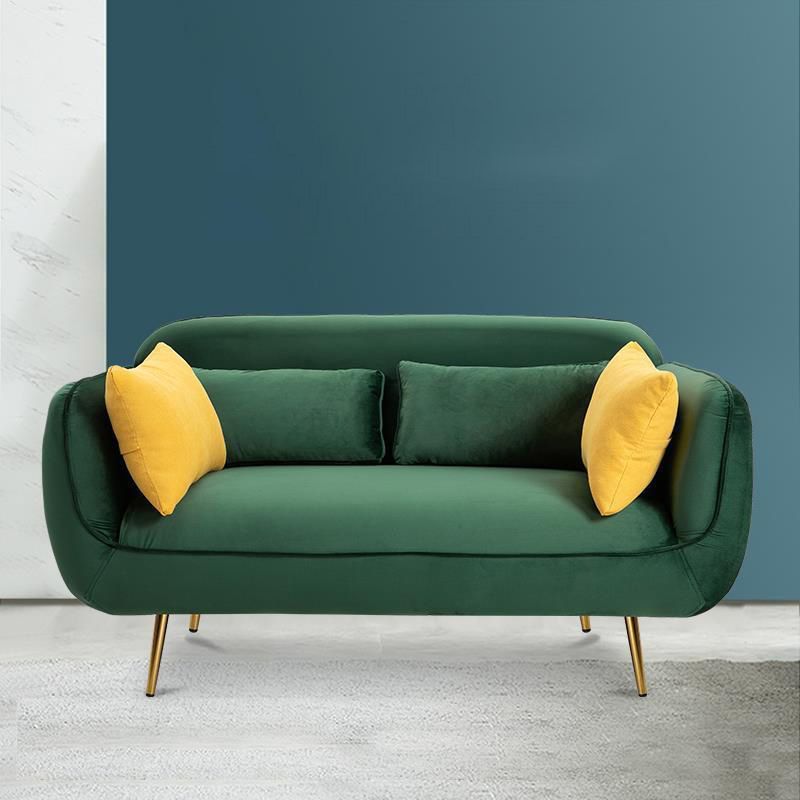 Canapa de bras carré de velours de 30,70 "de large avec dos serré pour le salon