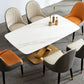 Glam Sintered Stone Top Standard Dining Table Rectangle Shape Dining Table for Kitchen Clearhalo ' dining_table' 'Dining Tables & Seating' 'Dining Tables' 'furn' 'furn_dining_table' 'Furniture' 'furniture_dining_table' 'Kitchen & Dining Furniture' 'kitchen&dining_furn' 'kitchen' 'kitchen_dining_table' 1200x1200_e689621b-146a-41ab-b5b4-55820f85ca9b
