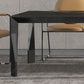 Industrial Style Dining Sintered Stone Table Dining Rectangle Table with Metal Legs Clearhalo 'Dining Tables & Seating' 'Dining Tables' 'dining_table' 'furn' 'furn_dining_table' 'Furniture' 'Kitchen & Dining Furniture' 1200x1200_e68998d1-5bb4-49ac-8a49-84fa85fff197