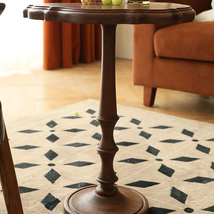 Tavolo rotondo in legno massiccio con base a base di piedistallo Base laterale in stile country francese