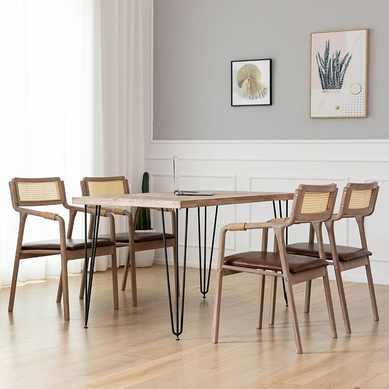Traditional Style Rubberwood Chairs Kitchen Open Back Dining Side Chair Clearhalo ' kitchen&dining_furn' 'Dining Chairs' 'Dining Tables & Seating' 'dining_chair' 'furn' 'furn_dining_chair' 'Furniture' 'furniture_dining_chair' 'Kitchen & Dining Furniture' 'kitchen' 1200x1200_e68a6dc9-7e1d-4f46-8c6c-7851a874e1e7