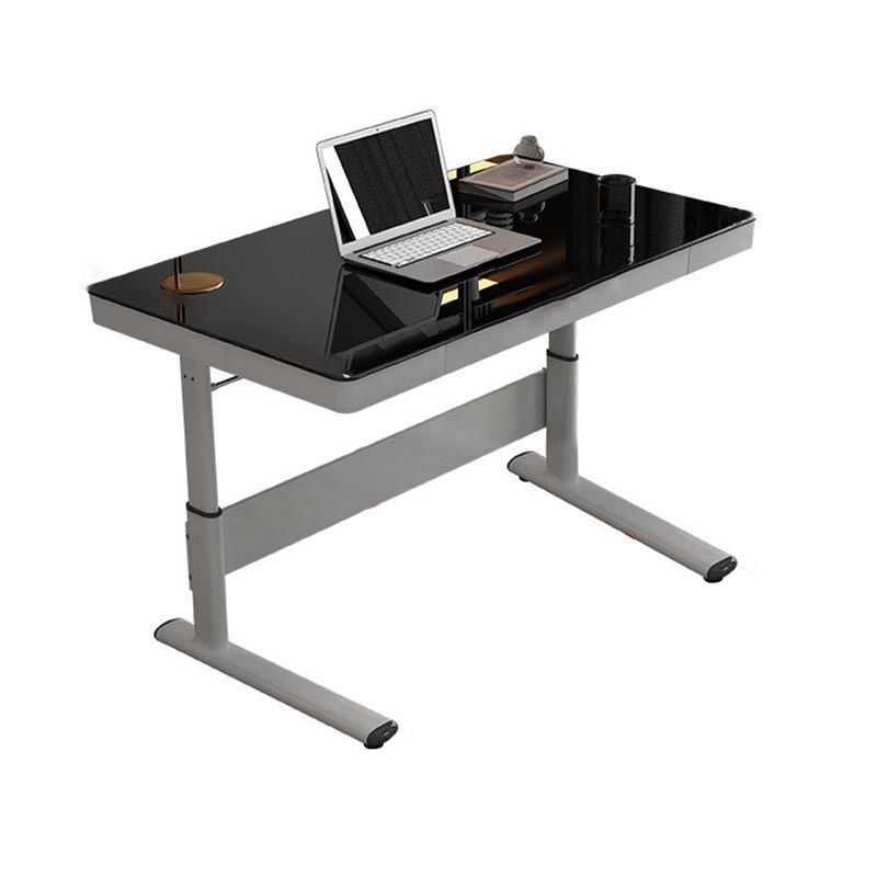 Contemporary Style Standing Desk Converter Metal Trestle Base Desk for Office Clearhalo 'furn' 'furn_office_desk' 'Furniture' 'Office Desks' 'Office Furniture' 'office_desk' 1200x1200_e68bd20c-fbc3-4333-b6f6-7aca90758854