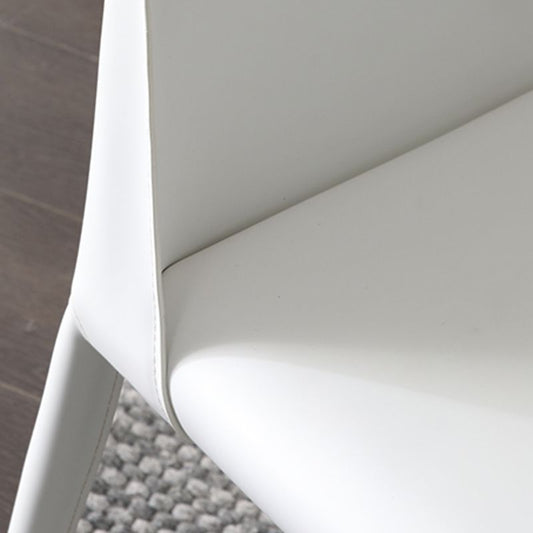 Designer stijl armloze stoel lederen Parsons achterkant stoel voor eetkamer