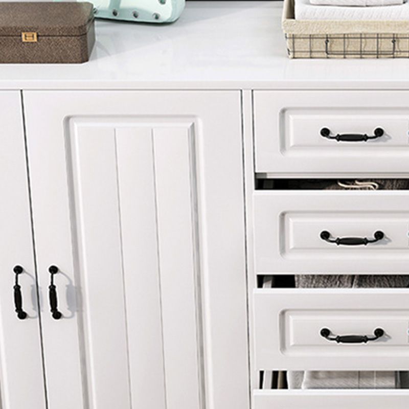 White Storage Chest Modern Style Wooden Storage Chest Dresser with Drawers and Doors Clearhalo 'Bedroom Furniture' 'Dressers & Chests' 'dressers_chests' 'furn' 'furn_dressers_chests' 'Furniture' 1200x1200_e68d4a9d-2a8d-4d22-9f78-e7365f33aa91