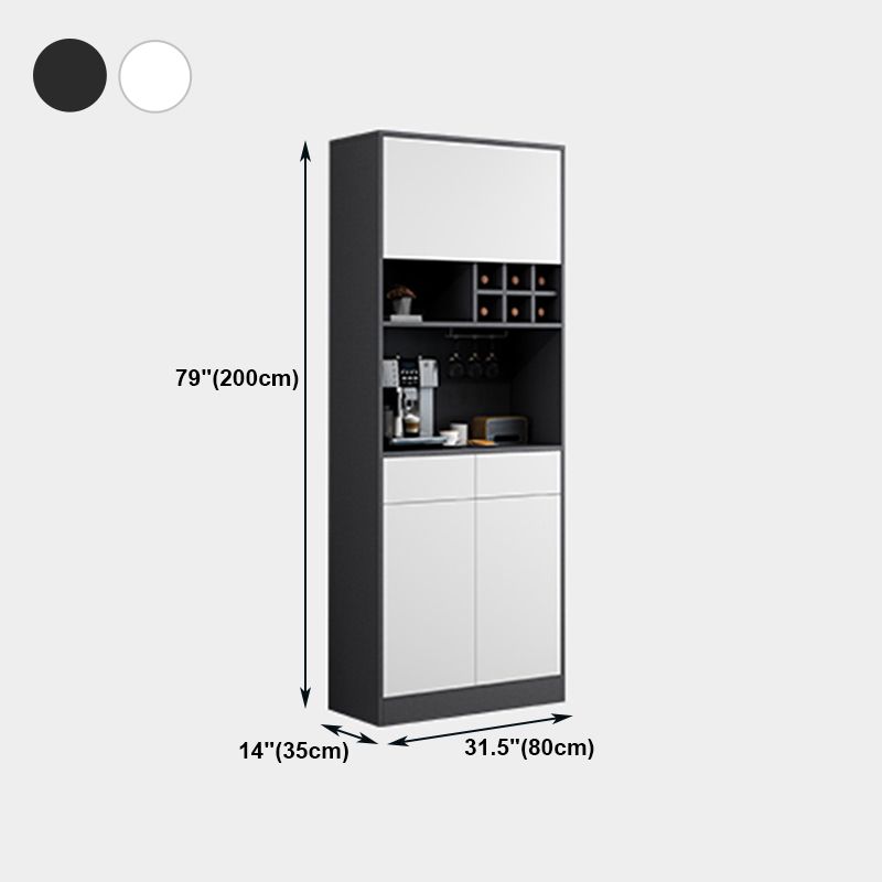 Wood Living Room Sideboard Cabinet Modern Credenza with Storage and Glass Door Clearhalo 'buffet_sideboard' 'Buffets & Sideboards' 'furn' 'furn_buffet_sideboard' 'Furniture' 'furniture_buffet_sideboard' 'Kitchen & Dining Furniture' 1200x1200_e68e1a36-710a-47f6-b74b-c4b909bd830f