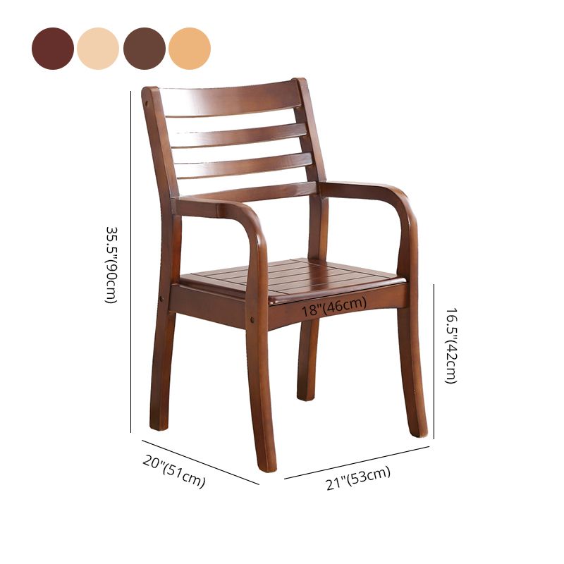 Traditional Rubberwood Arm Chair Wood Ladder Back Single Dining Armchair Clearhalo ' kitchen&dining_furn' 'Dining Chairs' 'Dining Tables & Seating' 'dining_chair' 'furn' 'furn_dining_chair' 'Furniture' 'furniture_dining_chair' 'Kitchen & Dining Furniture' 'kitchen' 1200x1200_e68e7cbe-66f9-41a8-b705-89f231adadef
