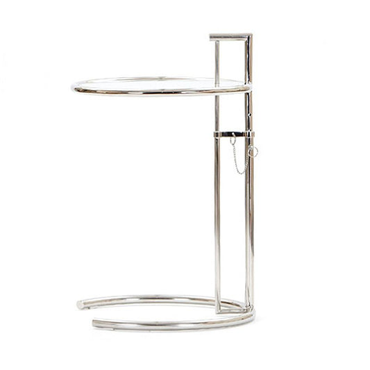 Lift-top Coffee Table Glass with Round Top and Stainless Steel Base Clearhalo 'Coffee & Accent Tables' 'Coffee Tables' 'coffee_tables' 'furn' 'furn_coffee_tables' 'Furniture' 'Living Room Furniture' 1200x1200_e68e93b0-3895-4fef-9352-968b4ee2acb1