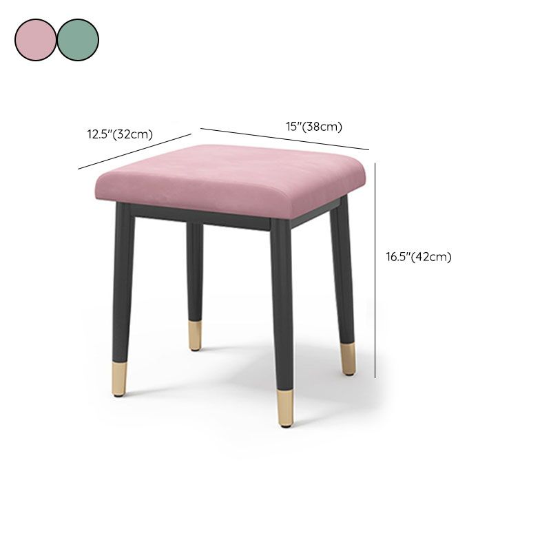 Glam Ottoman Velvet Upholstered Solid Color Square Ottoman with Metal Legs Clearhalo 'furn' 'furn_ottomans_poufs' 'Furniture' 'Living Room Furniture' 'Ottomans & Poufs' 'ottomans_poufs' 1200x1200_e68eb4f8-62b5-4ed4-801c-ef175d9377db