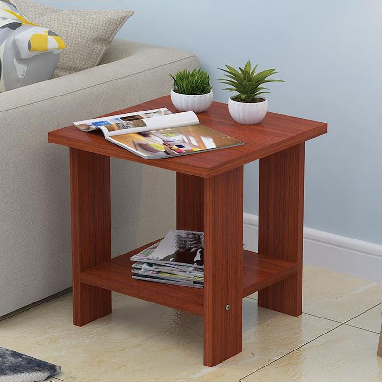 Wood Accent Table Nightstand Open Storage Night Table with 2 Shelves Clearhalo 'Bedroom Furniture' 'furn' 'furn_night_stand' 'Furniture' 'night_stand' 'Nightstands' 1200x1200_e6905f69-178d-4e61-ae0a-880188313360