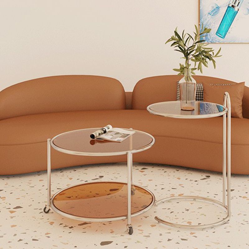 フェイクレザーリビングルーム用の現代的な湾曲したソファーアームレスソファ