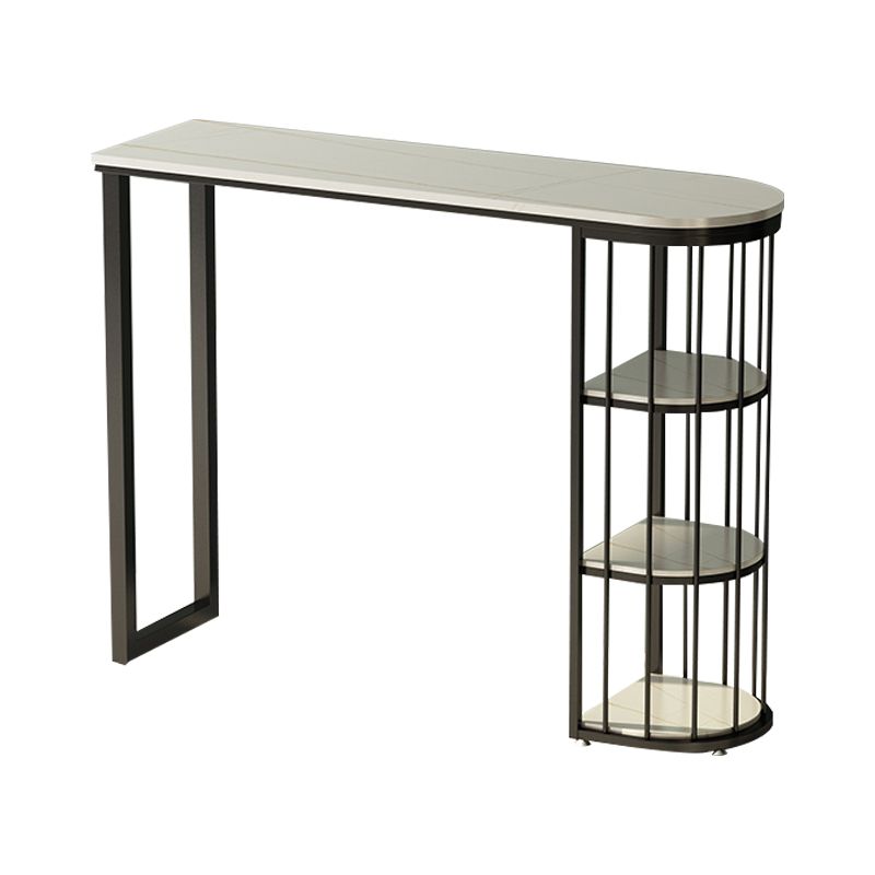 Modern Black and White Bistro Bar Desk Storage Kitchen Bistro Bar Table Clearhalo 'Bar Furniture' 'Bar Tables' 'bar_tables' 'furn' 'furn_bar_tables' 'Furniture' 'furniture_bar_tables' 'Kitchen & Dining Furniture' 'kitchen&dining_furn' 'kitchen' 1200x1200_e69461d4-11cd-47ed-a164-5194c9e0c930