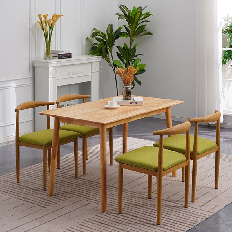 Contemporary Solid Wood Rectangular Dining Table for Dining Room