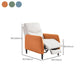 Lumbar Support Recliner Chair Solid Color Standard Recliner with Footrest