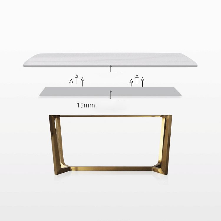 Home Scandinavian Style Sintered Stone Dining Bench Set Rectangular Dining Table with Trestle Base Clearhalo 'Dining Room Sets' 'Dining Tables & Seating' 'dining_room_set' 'furn' 'furn_dining_room_set' 'Furniture' 'furniture_dining_room_set' 'Kitchen & Dining Furniture' 'kitchen&dining_furn' 'kitchen' 1200x1200_e6988f05-c9c6-4554-91a4-53eb9f694eaf