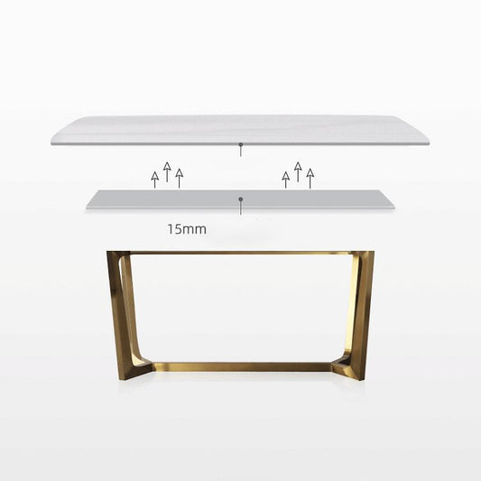 Home Scandinavian Style Sintered Stone Dining Bench Set Rectangular Dining Table with Trestle Base Clearhalo 'Dining Room Sets' 'Dining Tables & Seating' 'dining_room_set' 'furn' 'furn_dining_room_set' 'Furniture' 'furniture_dining_room_set' 'Kitchen & Dining Furniture' 'kitchen&dining_furn' 'kitchen' 1200x1200_e6988f05-c9c6-4554-91a4-53eb9f694eaf
