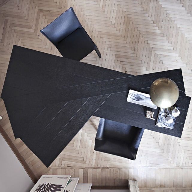 Modern Black and Bround in Wood Counter Table Specialty Dining Table for Kitchen Clearhalo 'Dining Tables & Seating' 'Dining Tables' 'dining_table' 'furn' 'furn_dining_table' 'Furniture' 'Kitchen & Dining Furniture' 1200x1200_e69905a6-302f-4d10-8d27-35398fa2e770