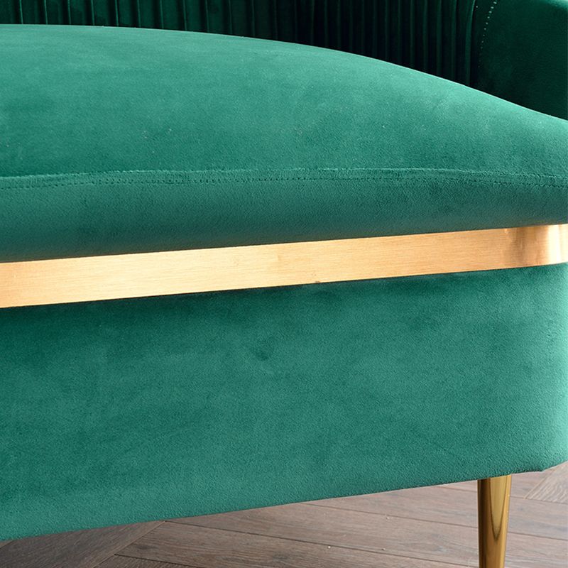 Divano a braccio inclinato contemporaneo con divano in velluto posteriore cuscino cuscino