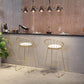 Industrial Gold Bar Table 21.6"W Round Top White Wood Bistro Table for Breakroom Clearhalo 'Bar Furniture' 'Bar Tables' 'bar_tables' 'furn' 'furn_bar_tables' 'Furniture' 'furniture_bar_tables' 'Kitchen & Dining Furniture' 'kitchen&dining_furn' 'kitchen' 1200x1200_e69c0706-4251-4291-ab0d-e0f2c7fd7263