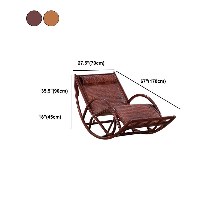 Chaise d'accentuation à bascule traditionnelle en métal chaise à bascule de broche allongée 27,6 "de large