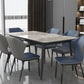 Sintered Stone Two-Color Dining Table Simplicity 4 Legs Table for Dining Room Clearhalo ' dining_table' 'Dining Tables & Seating' 'Dining Tables' 'Furniture' 'furniture_dining_table' 'Kitchen & Dining Furniture' 'kitchen&dining_furn' 'kitchen' 'kitchen_dining_table' 1200x1200_e69d2644-aa04-4522-86c7-3b608b412a6d
