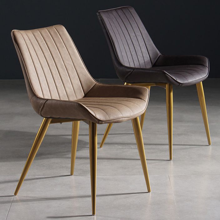 Metal Scandinavian Style Dining Chair Dining Room Armless Parsons Chair Clearhalo ' kitchen&dining_furn' 'Dining Chairs' 'Dining Tables & Seating' 'dining_chair' 'furn' 'furn_dining_chair' 'Furniture' 'furniture_dining_chair' 'Kitchen & Dining Furniture' 'kitchen' 1200x1200_e69dc9fd-a02c-4e52-94e5-b1d927431e2c