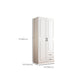 White Wardrobe Closet with Drawer French Country Wardrobe Cabinet
