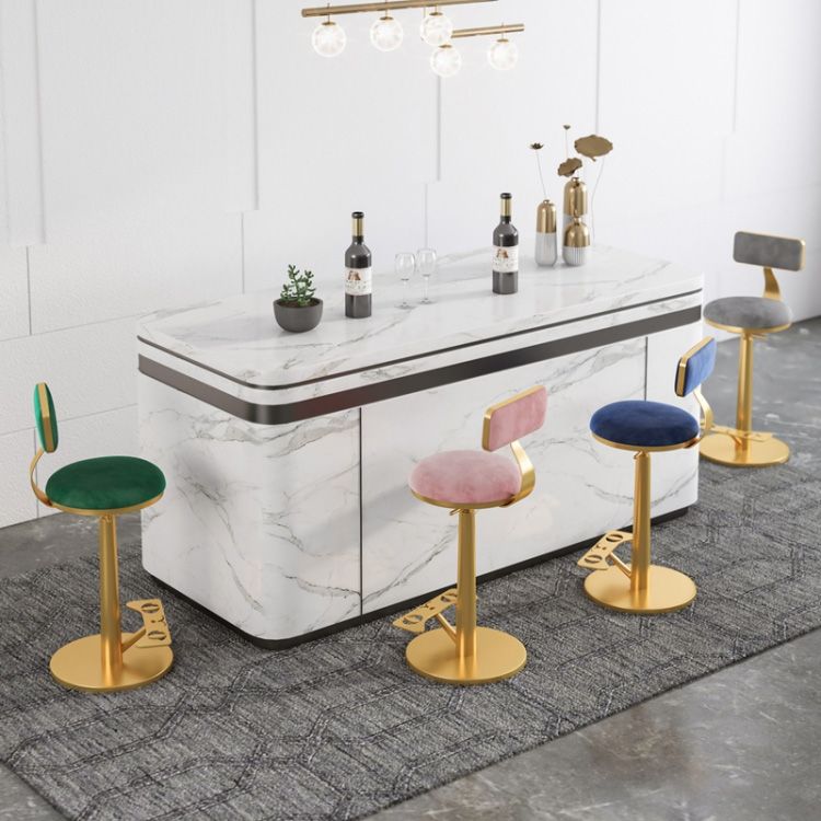 Indoor Footrest Counter Chair Adjustable Height Metal Swivel Counter Bar Stool Clearhalo 'Bar Furniture' 'Bar Stools' 'bar_stools' 'furn' 'furn_bar_stools' 'Furniture' 'furniture_bar_stools' 'Kitchen & Dining Furniture' 1200x1200_e69f4bd6-5332-4a11-8a61-2de20204578c