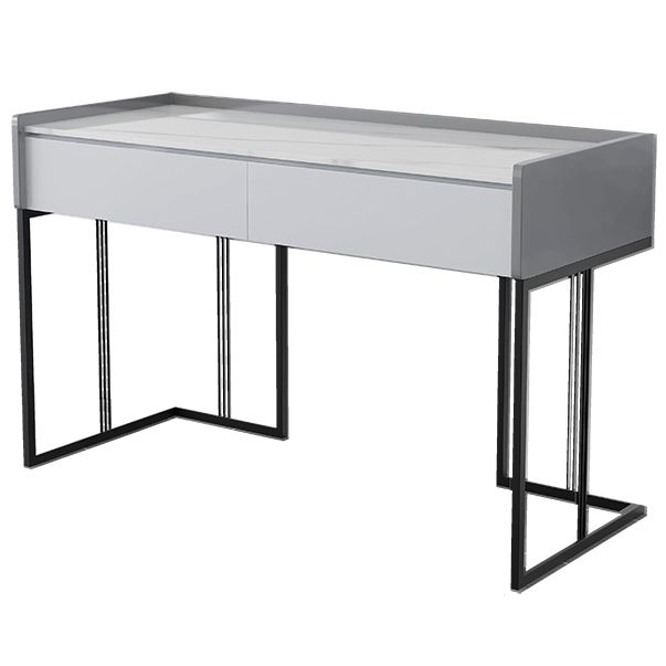 Scrivania rettangolare per la scrittura di home office moderna scrivania in pietra in pietra