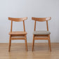 Sillas laterales de comedor abiertas de espalda sillas de comedor de madera maciza en natural