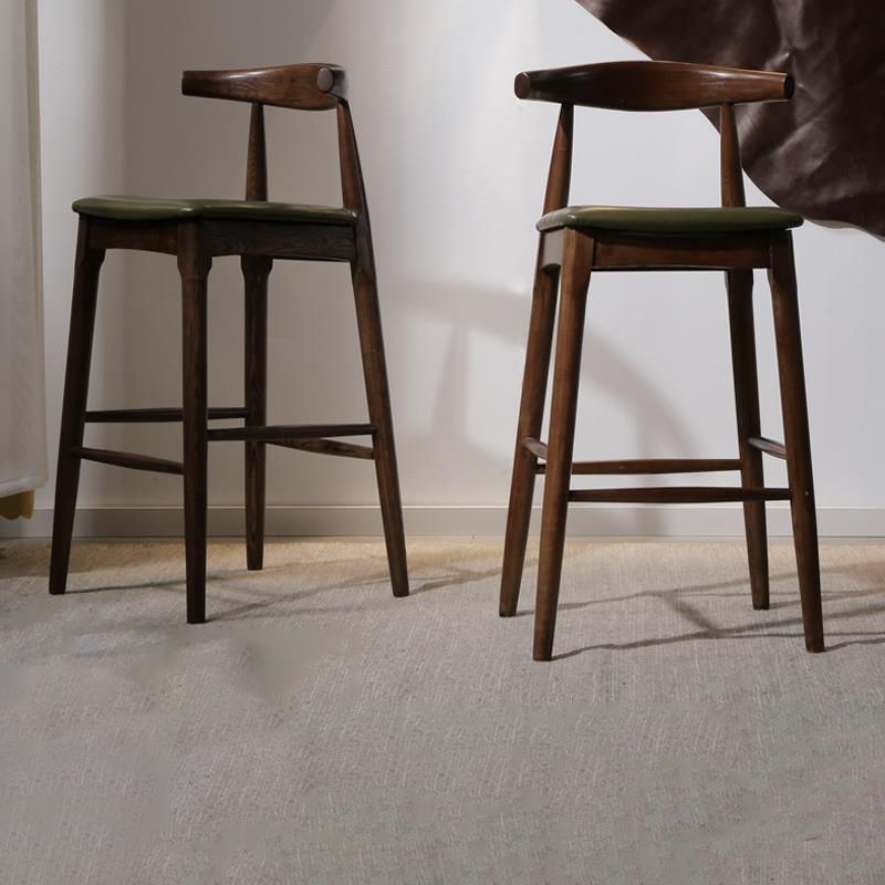 Faux Leather Dining Stools Industrial Bar Stool with Wood Base Clearhalo 'Bar Furniture' 'Bar Stools' 'bar_stools' 'furn' 'furn_bar_stools' 'Furniture' 'Kitchen & Dining Furniture' 1200x1200_e6a12286-741e-425a-821e-307de99ee03b