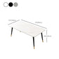 Mesa de comedor rectangular estilo Glam, mesa de comedor con tapa de piedra para uso en cocina