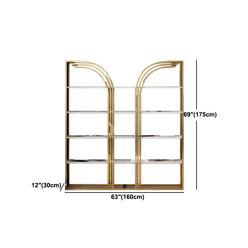 12"W Bookshelf Open Back Glam Style Bookcase for Study Room Home Office Clearhalo 'Bookcases' 'furn' 'furn_bookcases' 'Furniture' 'furniture_bookcases' 'kitchen' 'kitchen_bookcases' 'Living Room Furniture' 'Office Furniture' 1200x1200_e6a4b0f3-5944-4607-b810-245f058d7e6f