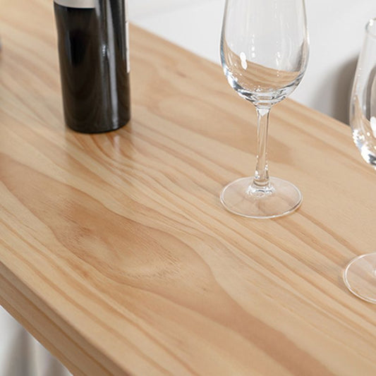 Rectangle Standard Height Bar Table Pine Solid Wood Bar Dining Table with Double Pedestal Clearhalo 'Bar Furniture' 'Bar Tables' 'bar_tables' 'furn' 'furn_bar_tables' 'Furniture' 'Kitchen & Dining Furniture' 1200x1200_e6a4c3da-07aa-46d8-a852-660dd52eb7b5