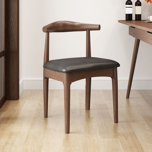 Modern Armless Backrest Chair with Rubber Wood Legs for Dining Room Clearhalo 'Dining Chairs' 'Dining Tables & Seating' 'dining_chair' 'furn' 'furn_dining_chair' 'Furniture' 'Kitchen & Dining Furniture' 1200x1200_e6a6a439-139e-4662-8fbf-bfc254393a07