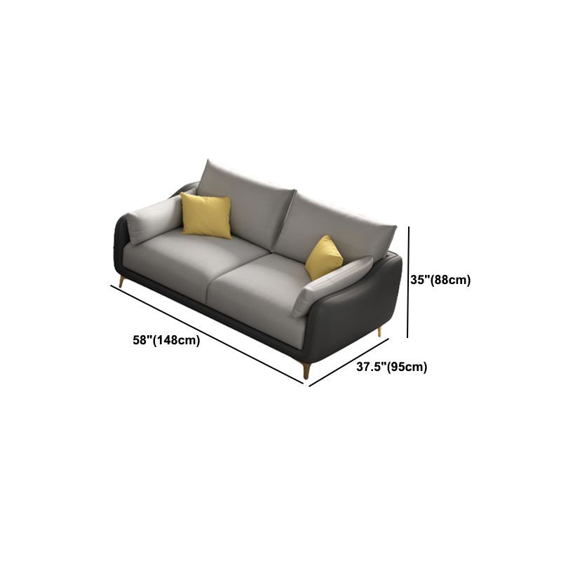 現代的な傾斜腕フェイクレザー染色抵抗性ソファソファ