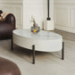 Glam Coffee Cocktail Table with Storage Drawer and 4 Iron Legs Clearhalo 'Coffee & Accent Tables' 'Coffee Tables' 'coffee_tables' 'furn' 'furn_coffee_tables' 'Furniture' 'Living Room Furniture' 1200x1200_e6a7c4d8-283e-41dc-ae84-9264698828fb