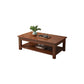 Modern Style Solid Wood Top Walnut/wood Color Rectangular Coffee Table