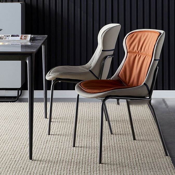 Metal Industrial Indoor-Outdoor Chairs Solid Back Side Chair Clearhalo ' kitchen&dining_furn' 'Dining Chairs' 'Dining Tables & Seating' 'dining_chair' 'furn' 'furn_dining_chair' 'Furniture' 'furniture_dining_chair' 'Kitchen & Dining Furniture' 'kitchen' 1200x1200_e6a9b164-179a-4bf9-8af2-8dc1ebc6d62d