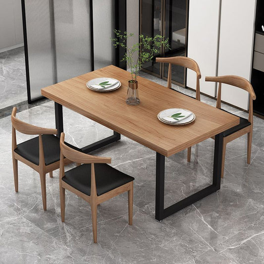 Modern 1/5 Pieces Dining Set Rectangle Wood Dining Table for Kitchen Clearhalo 'Dining Room Sets' 'Dining Tables & Seating' 'dining_room_set' 'furn' 'furn_dining_room_set' 'Furniture' 'furniture_dining_room_set' 'Kitchen & Dining Furniture' 1200x1200_e6aade3d-497d-482e-8988-8ff140481ad2