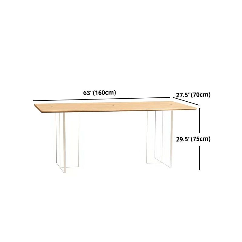 Mesa de comedor de estilo moderno Mesa marrón rectangular para cocina en casa