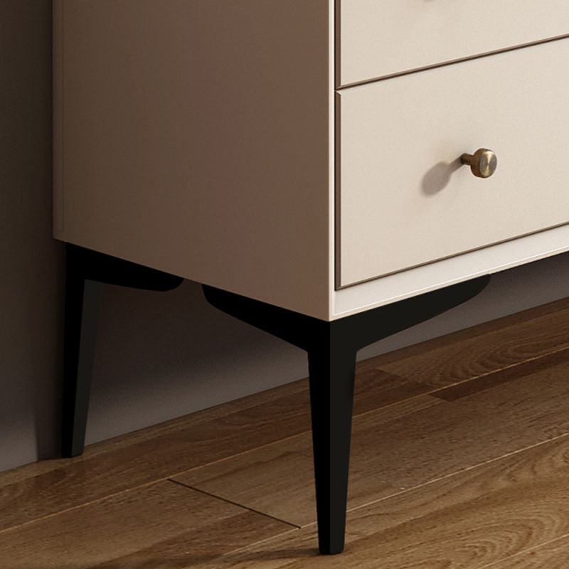 Scheda laterale di pietra per tavolino a buffet contemporanei con armadi e cassetti