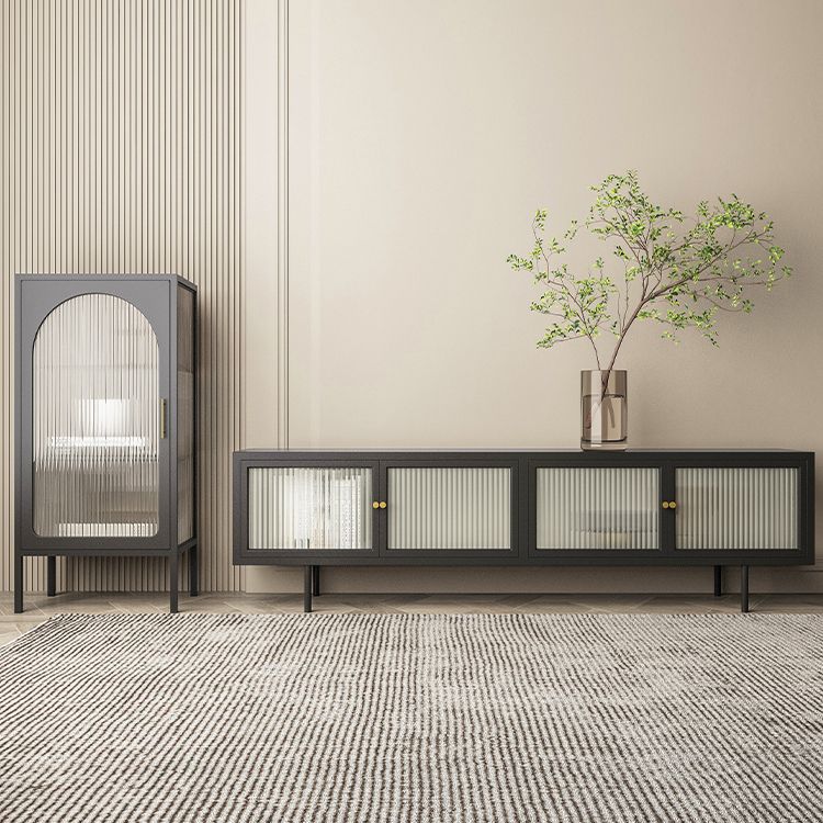 Metal Enclosed TV Storage Industrial Home TV Cabinet with Glass Doors Clearhalo 'furn' 'furn_tv_stands_entertainment_centers' 'Furniture' 'Living Room Furniture' 'TV Stands & Entertainment Centers' 'TV Stands & Media Storage Furniture' 'tv_stands_entertainment_centers' 1200x1200_e6ac40a9-13f2-449a-ad22-638e51c32f2a