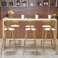 Glam Pub Table Solid Wood Bar Height Rectangle Bar Table for Breakroom Clearhalo 'Bar Furniture' 'Bar Tables' 'bar_tables' 'furn' 'furn_bar_tables' 'Furniture' 'Kitchen & Dining Furniture' 1200x1200_e6ac774e-903c-4370-af69-e410d8678bc7