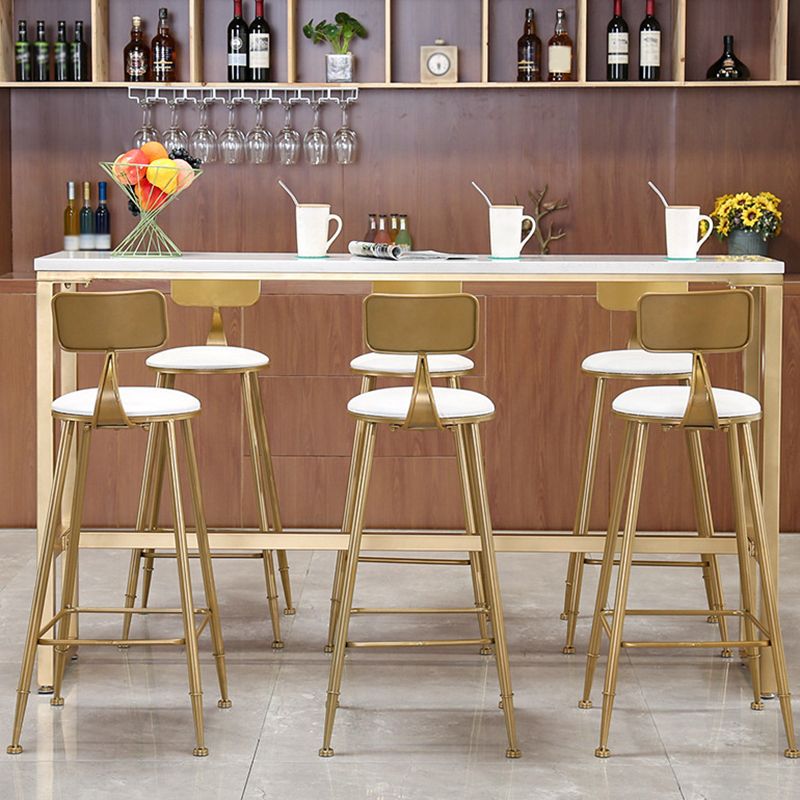 Glam Pub Table Solid Wood Bar Height Rectangle Bar Table for Breakroom Clearhalo 'Bar Furniture' 'Bar Tables' 'bar_tables' 'furn' 'furn_bar_tables' 'Furniture' 'Kitchen & Dining Furniture' 1200x1200_e6ac774e-903c-4370-af69-e410d8678bc7