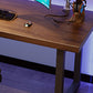 Bureau d'ordinateur en bois industriel bureau de bureau rectangulaire avec des jambes en métal