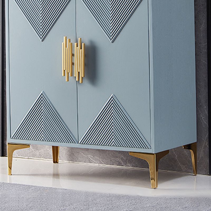 Glam Antique Finish Dining Server Door Engineered Wood Sideboard Table Clearhalo 'buffet_sideboard' 'Buffets & Sideboards' 'furn' 'furn_buffet_sideboard' 'Furniture' 'Kitchen & Dining Furniture' 1200x1200_e6aded31-5943-4cf9-b3e4-24823e1b9028