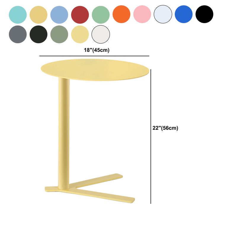 Metal Round Side End Table Minimalist Side Table for Living Room Clearhalo 'Coffee & Accent Tables' 'End & Side Tables' 'end_side_tables' 'furn' 'furn_end_side_tables' 'Furniture' 'Living Room Furniture' 1200x1200_e6ae074f-5a9f-45b7-abe9-2858fb22f6c7