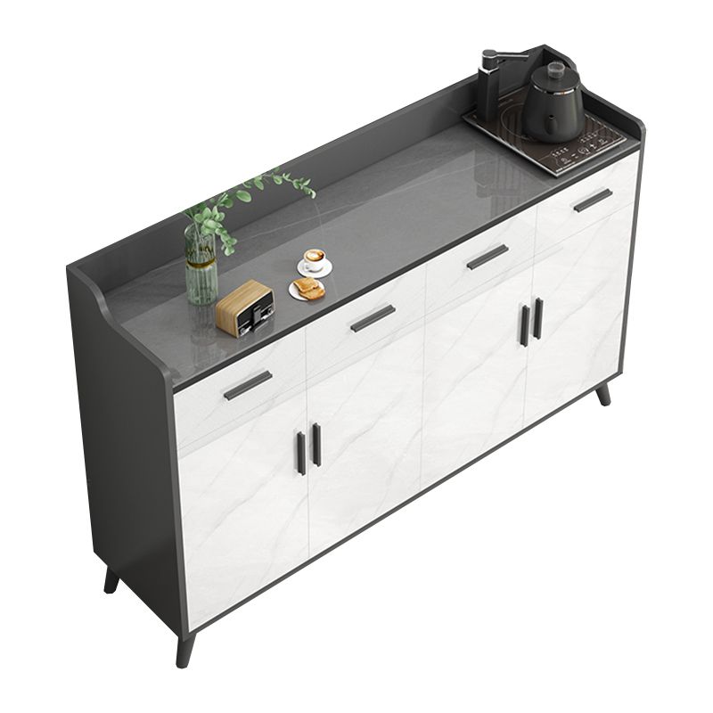 Zeitgenössischer Stein Sideboard Verstellbares Regal Sideboardschrank für Wohnzimmer